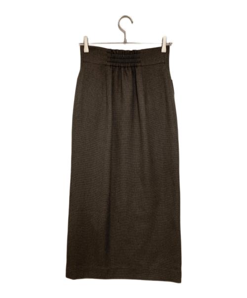 allureville（アルアバイル）allureville (アルアバイル) メランジピンヘッドサススカート ブラウン サイズ:2の古着・服飾アイテム
