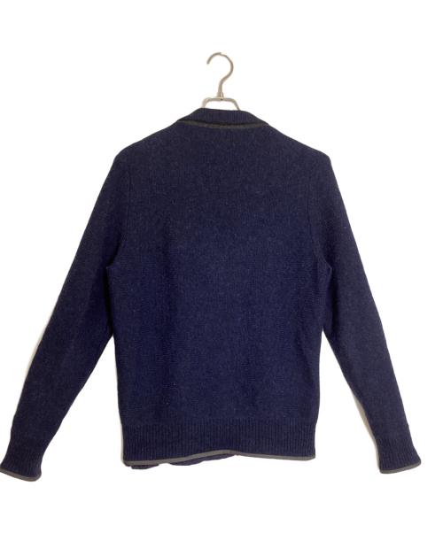 sacai（サカイ）sacai (サカイ) パイピングニットテーラードジャケット ネイビー サイズ:2の古着・服飾アイテム