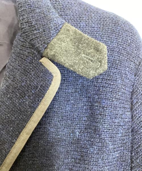 sacai（サカイ）sacai (サカイ) パイピングニットテーラードジャケット ネイビー サイズ:2の古着・服飾アイテム