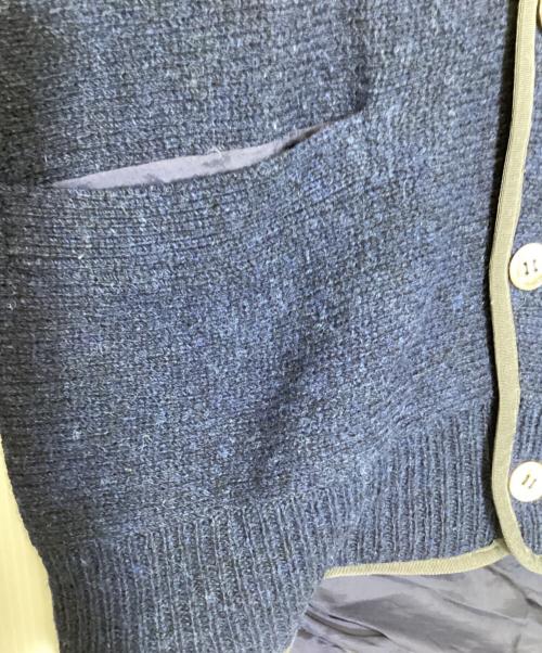 sacai（サカイ）sacai (サカイ) パイピングニットテーラードジャケット ネイビー サイズ:2の古着・服飾アイテム
