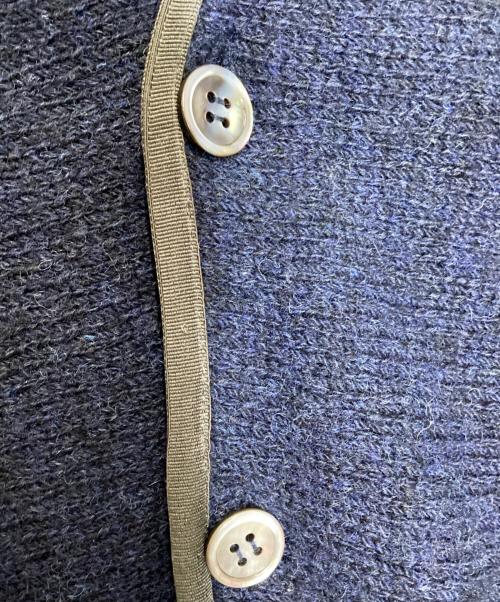 sacai（サカイ）sacai (サカイ) パイピングニットテーラードジャケット ネイビー サイズ:2の古着・服飾アイテム
