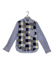 COMME des GARCONS HOMME（コムデギャルソン オム）の古着「パッチワークロングスリーブシャツ」｜ブルー