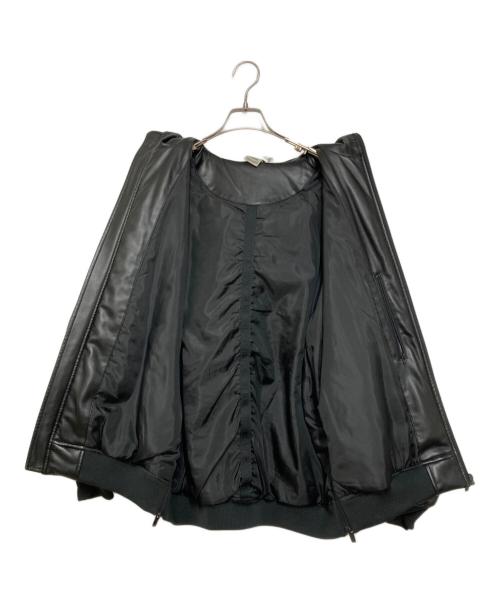 adidas（アディダス）adidas (アディダス) Adilenium オーバーサイズ フェイクレザージャケット ブラック サイズ:Lの古着・服飾アイテム
