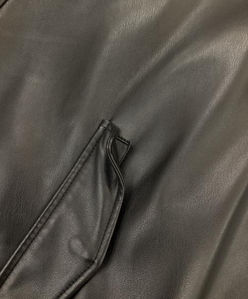 adidas（アディダス）adidas (アディダス) Adilenium オーバーサイズ フェイクレザージャケット ブラック サイズ:Lの古着・服飾アイテム