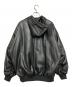 adidas (アディダス) Adilenium オーバーサイズ フェイクレザージャケット ブラック サイズ:L：22000円