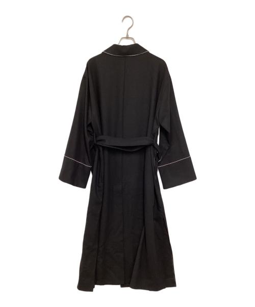 TOMORROWLAND .B（トゥモローランド ビー）TOMORROWLAND .B (トゥモローランド ビー) ウールジョーゼット ローブコートドレス ブラック サイズ:FREEの古着・服飾アイテム