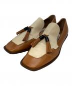 SARTOREサルトル）の古着「タッセルバイカラ―ローファー」｜キャメル×アイボリー