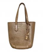 MaxMaraマックスマーラ）の古着「クロコ型押しバケツ型トートバッグ」｜ベージュ