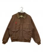 Cabela'sカベラス）の古着「襟レザーパフジャケット」｜ブラウン