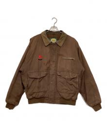 Cabela's（カベラス）の古着「襟レザーパフジャケット」｜ブラウン