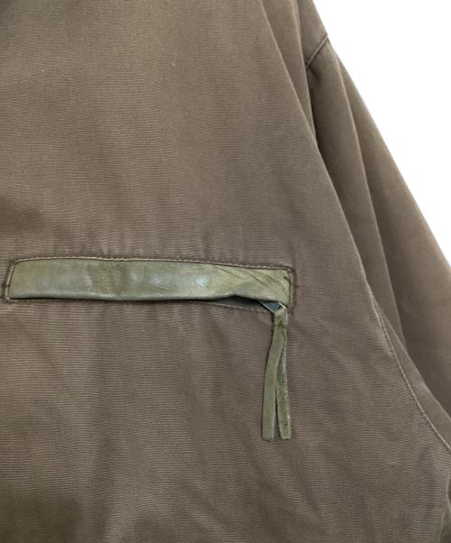 Cabela's（カベラス）Cabela's (カベラス) 襟レザーパフジャケット ブラウン サイズ:XLの古着・服飾アイテム