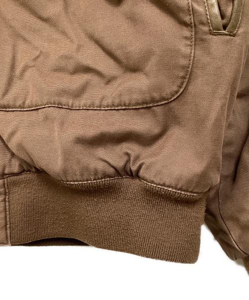 Cabela's（カベラス）Cabela's (カベラス) 襟レザーパフジャケット ブラウン サイズ:XLの古着・服飾アイテム