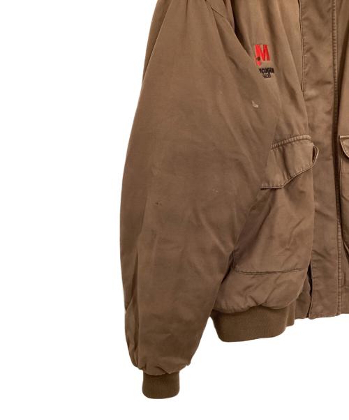 Cabela's（カベラス）Cabela's (カベラス) 襟レザーパフジャケット ブラウン サイズ:XLの古着・服飾アイテム