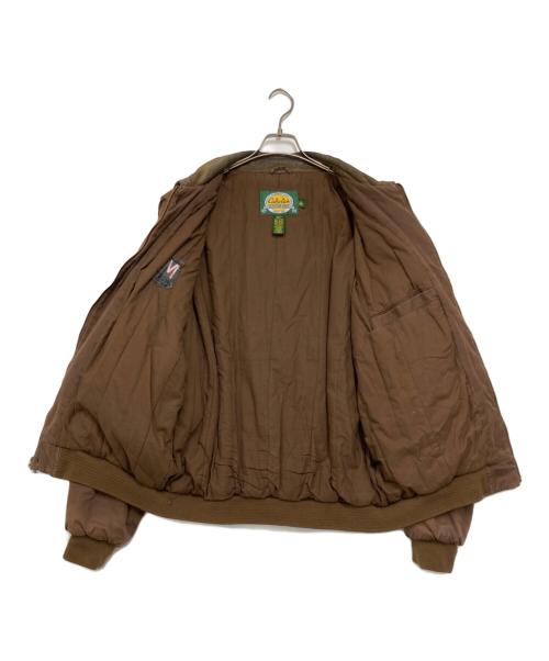 Cabela's（カベラス）Cabela's (カベラス) 襟レザーパフジャケット ブラウン サイズ:XLの古着・服飾アイテム