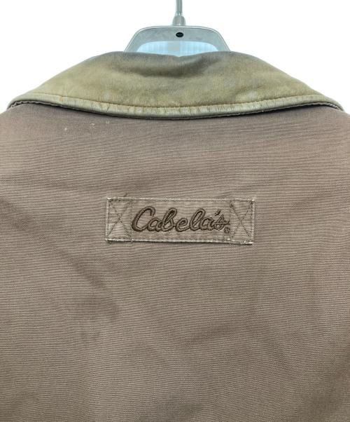 Cabela's（カベラス）Cabela's (カベラス) 襟レザーパフジャケット ブラウン サイズ:XLの古着・服飾アイテム