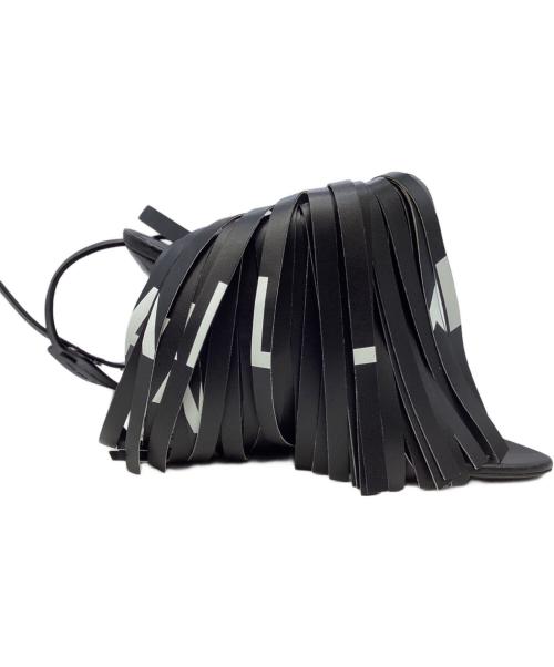 OFFWHITE（オフホワイト）OFFWHITE (オフホワイト) フリンジベルトサンダル ブラック サイズ:37の古着・服飾アイテム