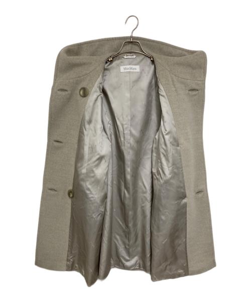 MaxMara（マックスマーラ）MaxMara (マックスマーラ) ウールカシミヤブレンド フーデットダブルコート グレー サイズ:40の古着・服飾アイテム