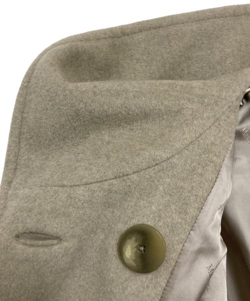 MaxMara（マックスマーラ）MaxMara (マックスマーラ) ウールカシミヤブレンド フーデットダブルコート グレー サイズ:40の古着・服飾アイテム