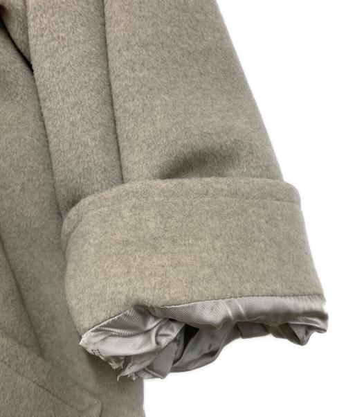 MaxMara（マックスマーラ）MaxMara (マックスマーラ) ウールカシミヤブレンド フーデットダブルコート グレー サイズ:40の古着・服飾アイテム