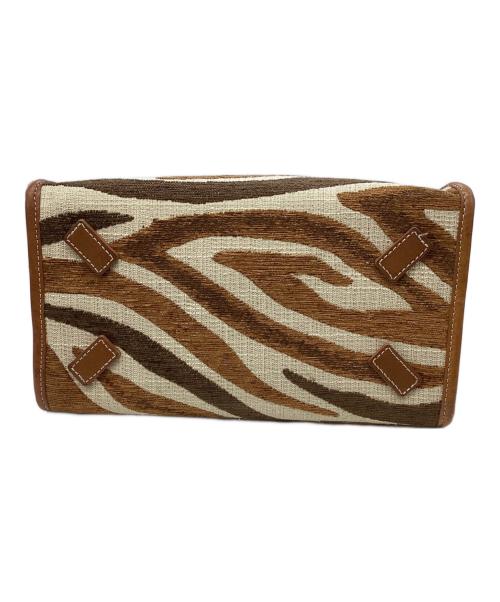 A VACATION（ア ヴァケーション）A VACATION (ア ヴァケーション) ゼブラ柄ハンドバッグ ブラウン×ベージュの古着・服飾アイテム