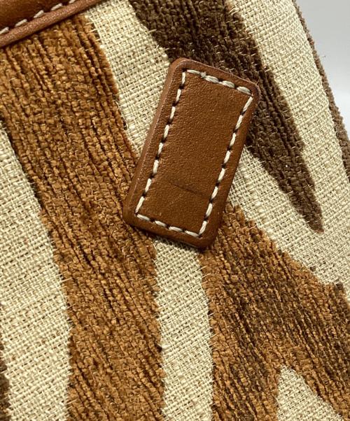 A VACATION（ア ヴァケーション）A VACATION (ア ヴァケーション) ゼブラ柄ハンドバッグ ブラウン×ベージュの古着・服飾アイテム