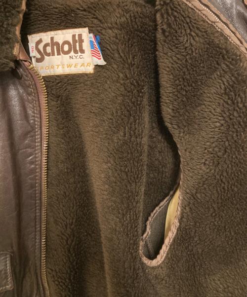 Schott（ショット）Schott (ショット) 184SM A-2 レザージャケット ブラウン サイズ:40の古着・服飾アイテム