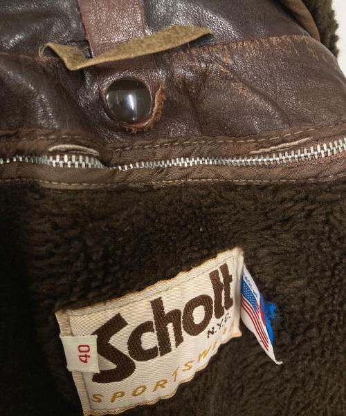 Schott（ショット）Schott (ショット) 184SM A-2 レザージャケット ブラウン サイズ:40の古着・服飾アイテム