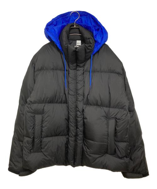 ES.1（イーエスワン）ES.1 (イーエスワン) Puffer Down Jacket ブラック×ブルー サイズ:Lの古着・服飾アイテム