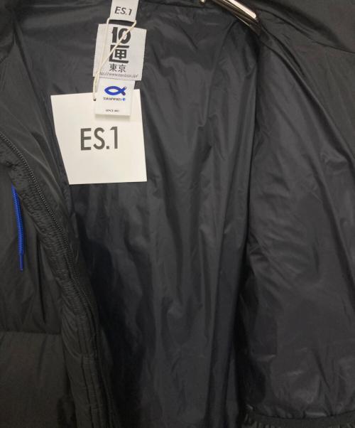 ES.1（イーエスワン）ES.1 (イーエスワン) Puffer Down Jacket ブラック×ブルー サイズ:Lの古着・服飾アイテム