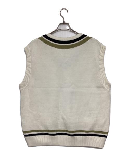 FRED PERRY（フレッドペリー）FRED PERRY (フレッドペリー) チルデンニットベスト ホワイト サイズ:Mの古着・服飾アイテム