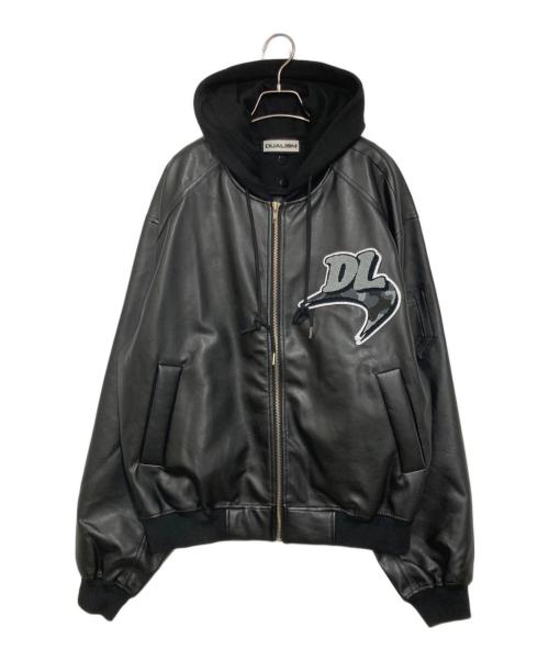 DUALISM（デュアリズム）DUALISM (デュアリズム) BOOMERANG LOGO 2WAY MA-1 HOOD JKT ブラック サイズ:FREEの古着・服飾アイテム