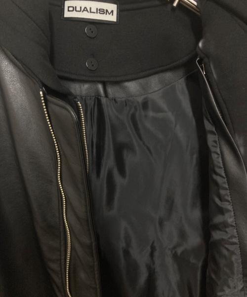 DUALISM（デュアリズム）DUALISM (デュアリズム) BOOMERANG LOGO 2WAY MA-1 HOOD JKT ブラック サイズ:FREEの古着・服飾アイテム