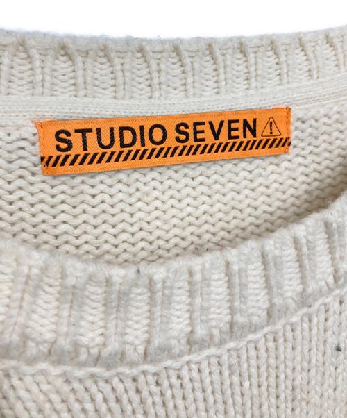 studio seven（スタジオセブン）STUDIO SEVEN (スタジオセブン) SVN CREW KNIT ベージュ サイズ:Lの古着・服飾アイテム