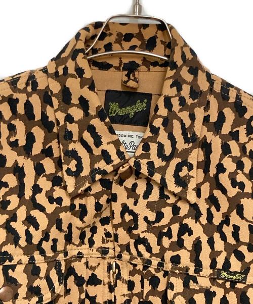 Wrangler（ラングラー）Wrangler (ラングラー) WACKO MARIA (ワコマリア) Leopard Zip Up Blouson ベージュ×ブラック サイズ:Mの古着・服飾アイテム