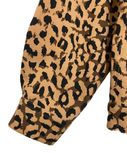 Wrangler（ラングラー）Wrangler (ラングラー) WACKO MARIA (ワコマリア) Leopard Zip Up Blouson ベージュ×ブラック サイズ:Mの古着・服飾アイテム