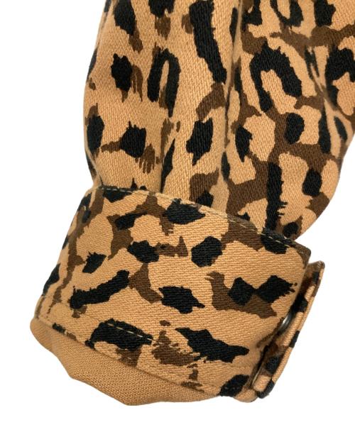 Wrangler（ラングラー）Wrangler (ラングラー) WACKO MARIA (ワコマリア) Leopard Zip Up Blouson ベージュ×ブラック サイズ:Mの古着・服飾アイテム