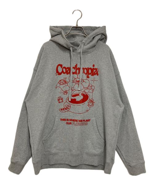 Coachtopia（コーチトピア）Coachtopia (コーチトピア) フーディー・フラワー ポット プリント グレー サイズ:Lの古着・服飾アイテム
