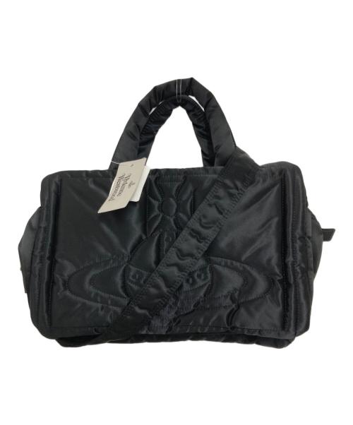 Vivienne Westwood（ヴィヴィアンウエストウッド）Vivienne Westwood (ヴィヴィアンウエストウッド) MARGARET M MEDIUM SQUARE BAG ブラックの古着・服飾アイテム