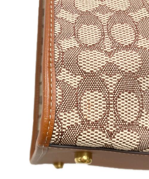 COACH（コーチ）COACH (コーチ) DISNEY (ディズニー) フィールド トート 40・シグネチャー テキスタイル ジャカード・パッチ ブラウン×ベージュの古着・服飾アイテム