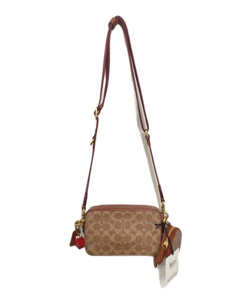 COACH（コーチ）COACH (コーチ) PEANUTS (ピーナッツ) チャーター スリム クロスボディ・シグネチャー キャンバス ブラウン×ベージュの古着・服飾アイテム