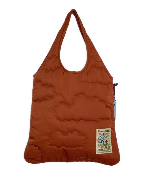 Coachtopia（コーチトピア）Coachtopia (コーチトピア) コーチトピア ループ フラット トート・リサイクル ポリエステル・クラウド キルティング ブラウンの古着・服飾アイテム
