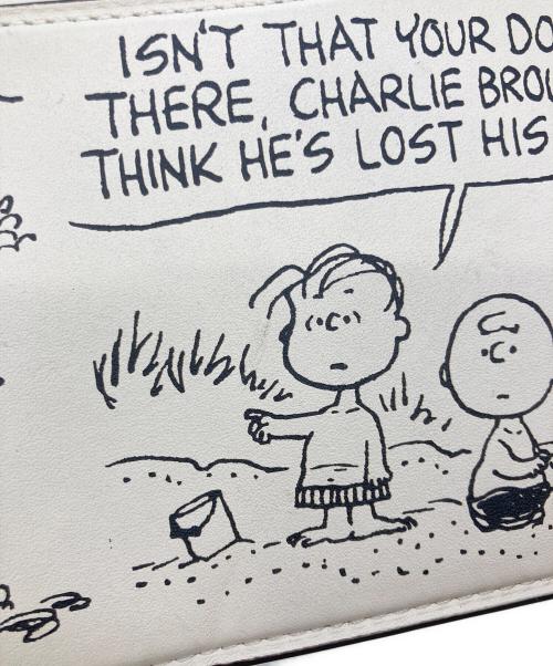 COACH（コーチ）COACH (コーチ) PEANUTS (ピーナッツ) タビー ショルダー バッグ 26・ニュースペーパー プリント ベージュの古着・服飾アイテム