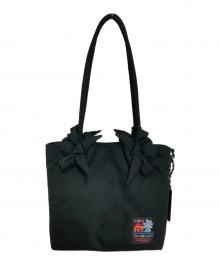 Coachtopia（コーチトピア）の古着「コーチトピア ループ スモール トート・リサイクル ポリエステル・ハート アップリケ」｜ブラック