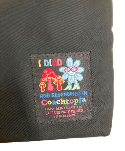 Coachtopia（コーチトピア）Coachtopia (コーチトピア) コーチトピア ループ スモール トート・リサイクル ポリエステル・ハート アップリケ ブラックの古着・服飾アイテム