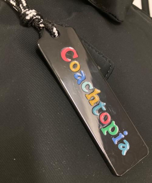 Coachtopia（コーチトピア）Coachtopia (コーチトピア) コーチトピア ループ スモール トート・リサイクル ポリエステル・ハート アップリケ ブラックの古着・服飾アイテム