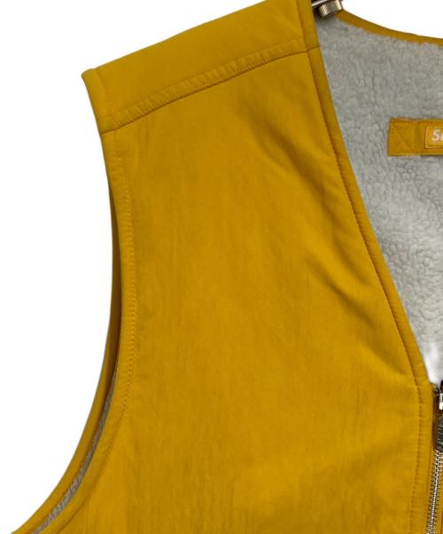 SUPREME（シュプリーム）Supreme (シュプリーム) NIKE (ナイキ) Reversible Nylon Sherpa Vest イエロー×ベージュ サイズ:Mの古着・服飾アイテム