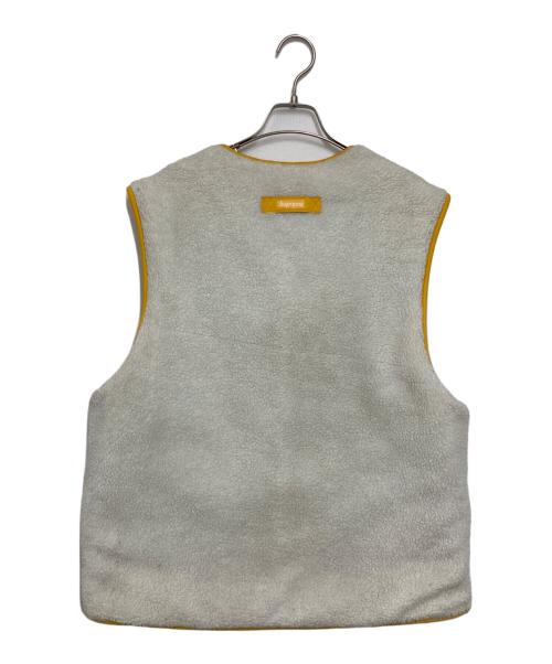 SUPREME（シュプリーム）Supreme (シュプリーム) NIKE (ナイキ) Reversible Nylon Sherpa Vest イエロー×ベージュ サイズ:Mの古着・服飾アイテム