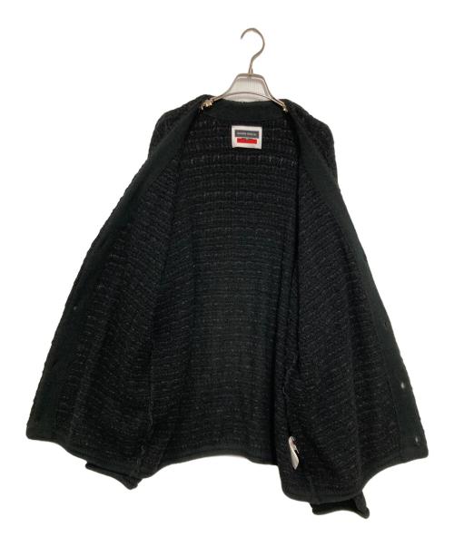 MAISON SPECIAL（メゾンスペシャル）MAISON SPECIAL (メゾンスペシャル) TWEEDプライムオーバーVネックニットカーディガン ブラック サイズ:2の古着・服飾アイテム