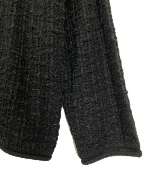 MAISON SPECIAL（メゾンスペシャル）MAISON SPECIAL (メゾンスペシャル) TWEEDプライムオーバーVネックニットカーディガン ブラック サイズ:2の古着・服飾アイテム
