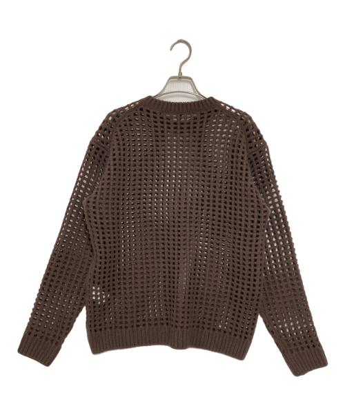 AURALEE（オーラリー）AURALEE (オーラリー) WOOL FELT YARN MESH KNIT P/O ブラウン サイズ:1の古着・服飾アイテム